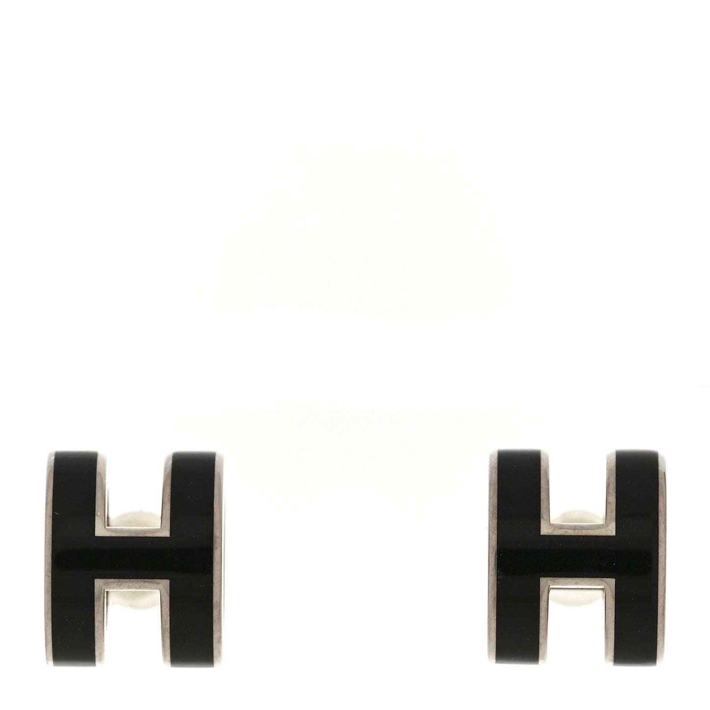 Hermes Mini Pop H Earrings Black Palladium image 1