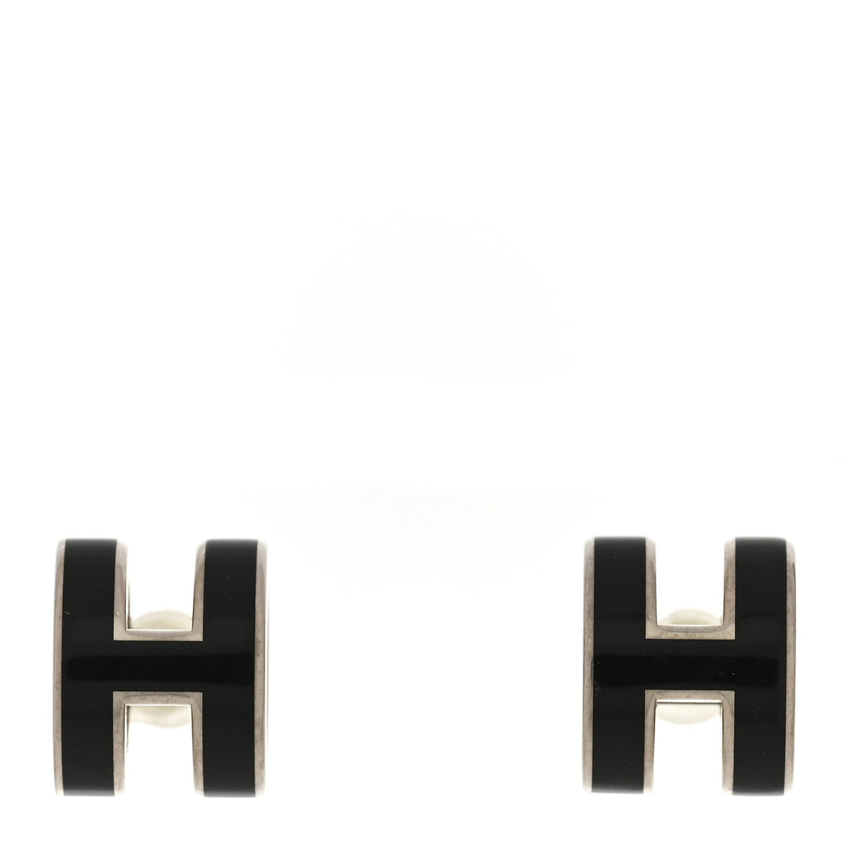 Hermes Mini Pop H Earrings Black Palladium image 1