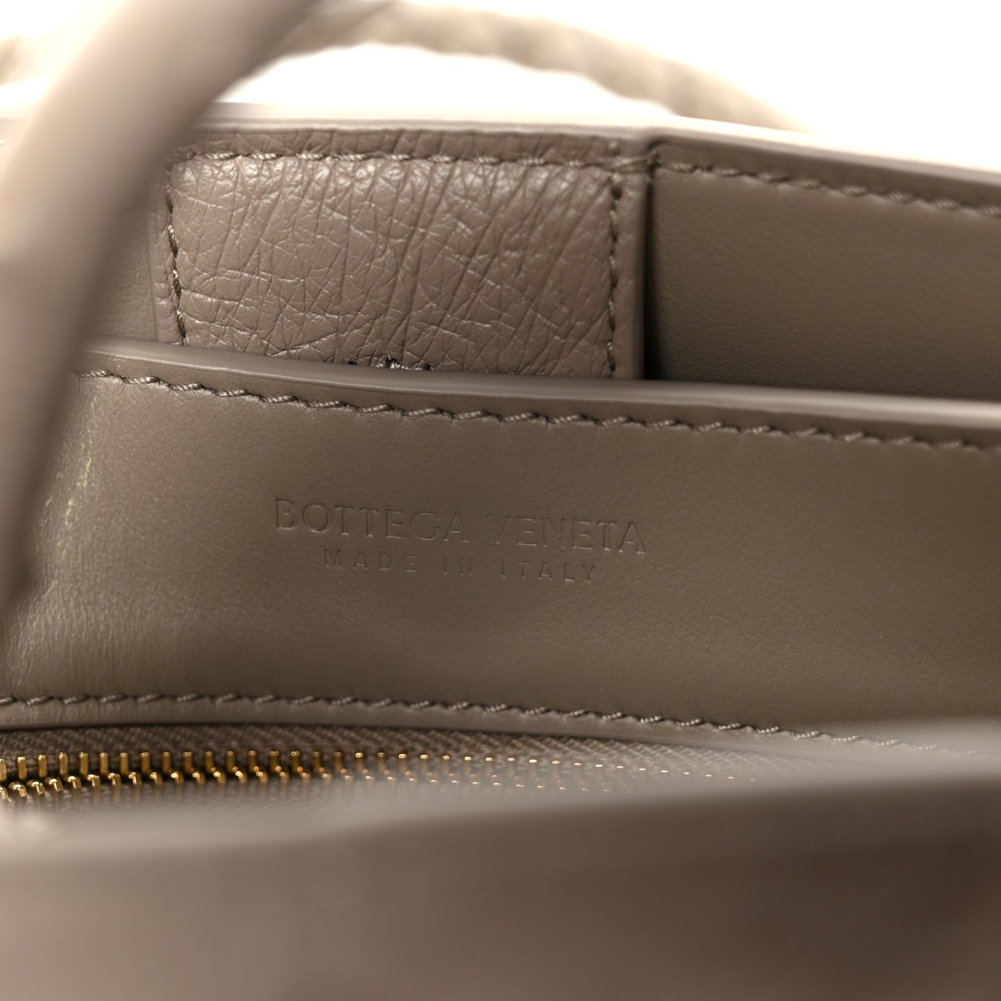 Bottega Veneta Mini Andiamo Shoulder Bag Limestone Grey Ostrich Gold Hardware – PRELOOV