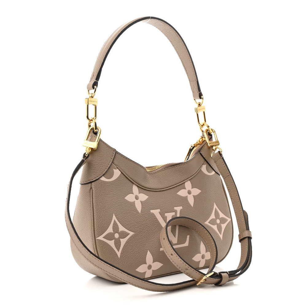 Louis Vuitton Bagatelle NM Tourterelle Creme Empreinte Monogram Giant image 3