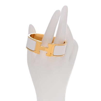 Hermes Wide Clic Clac H Bracelet PM White image 2