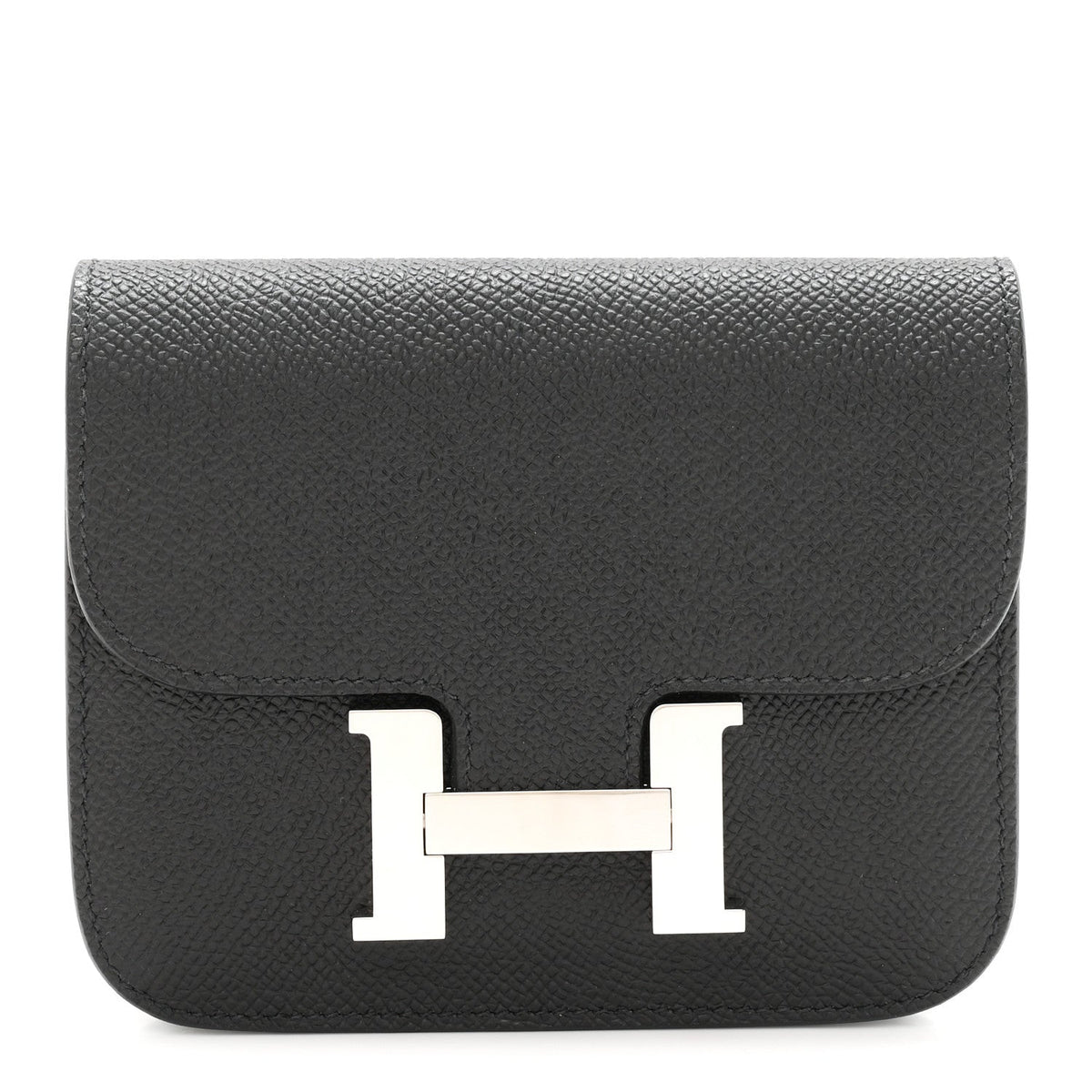 Hermès Constance Slim Wallet Black Epsom - PRELOOV