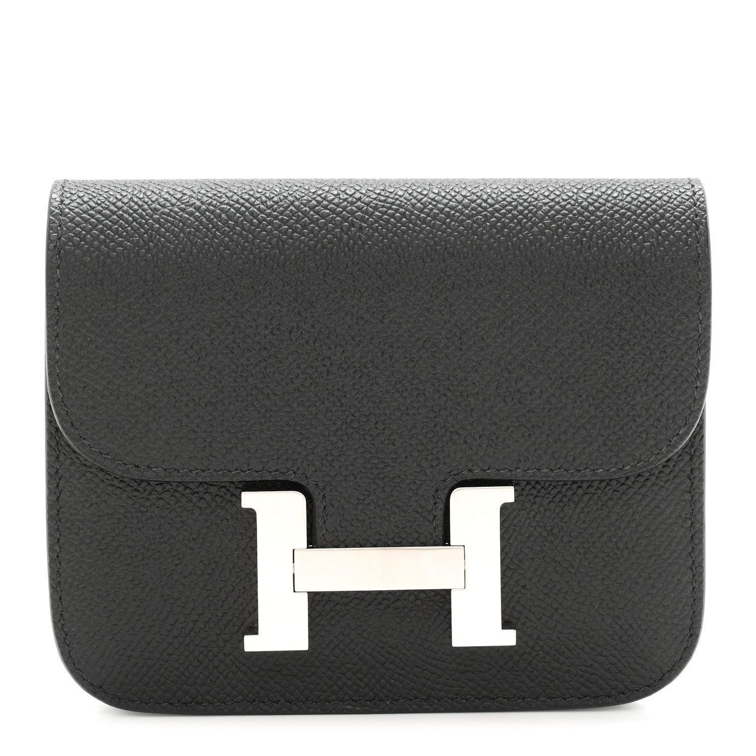 Hermès Constance Slim Wallet Black Epsom - PRELOOV