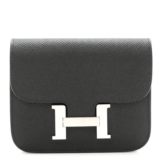 Hermès Constance Slim Wallet Black Epsom - PRELOOV