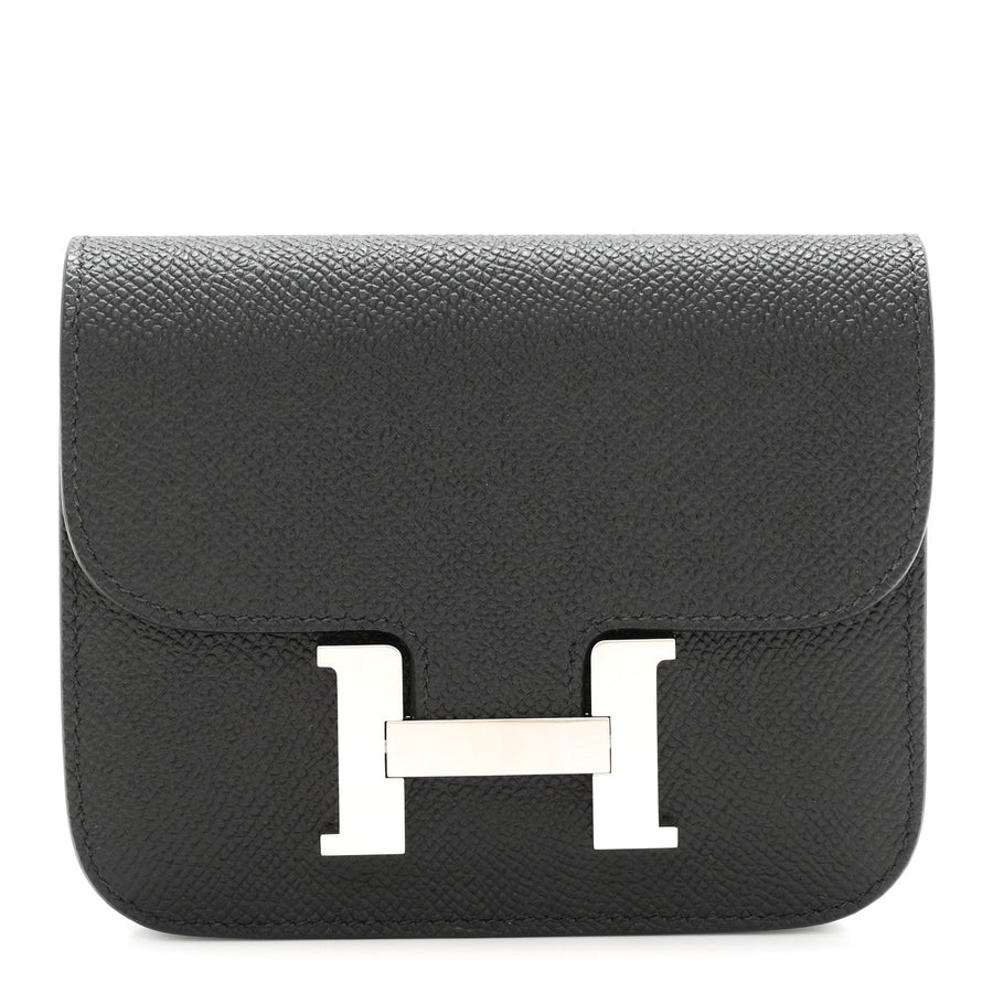 Hermès Epsom Constance Slim Wallet Black 2026 PRELOOV