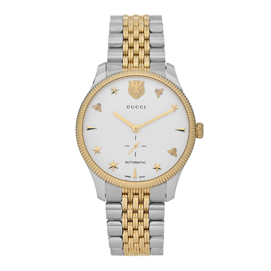 Gucci G-Timeless 40mm Two Tone Charm Automatic Watch – PRELOOV