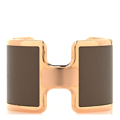 Hermes Olympe Cuff Bracelet Etoupe Epsom image 1