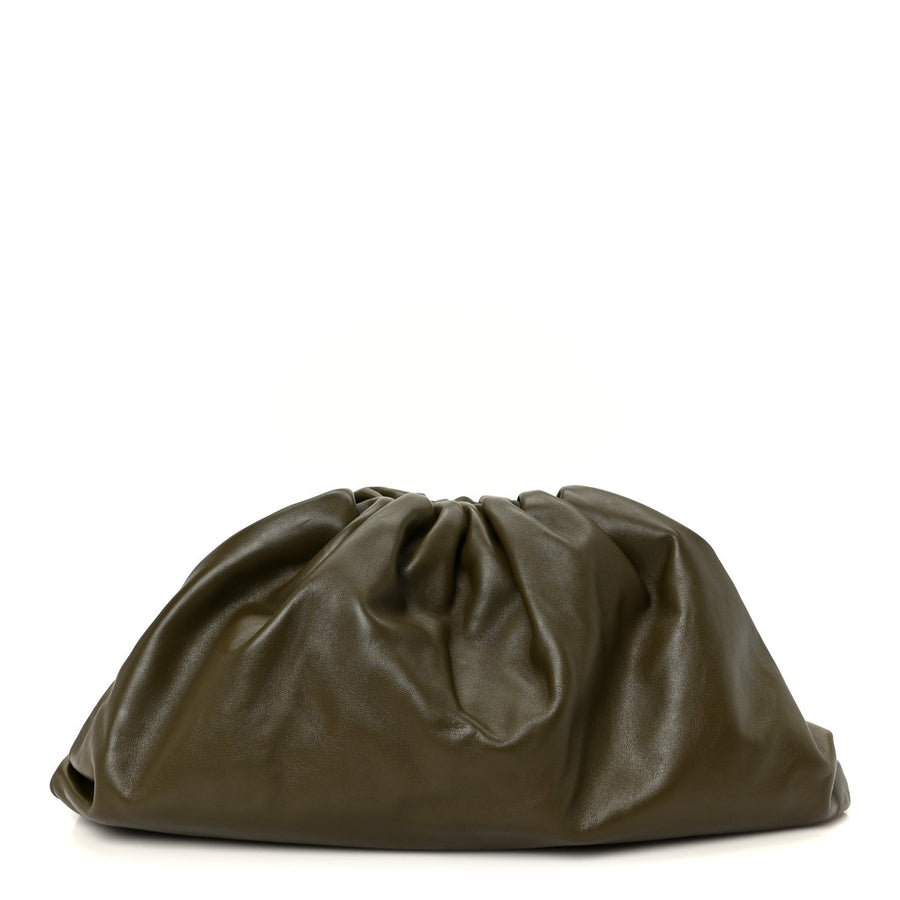 Bottega Veneta Smooth Butter Calf The Pouch Oversized Clutch Mustard 2026 PRELOOV