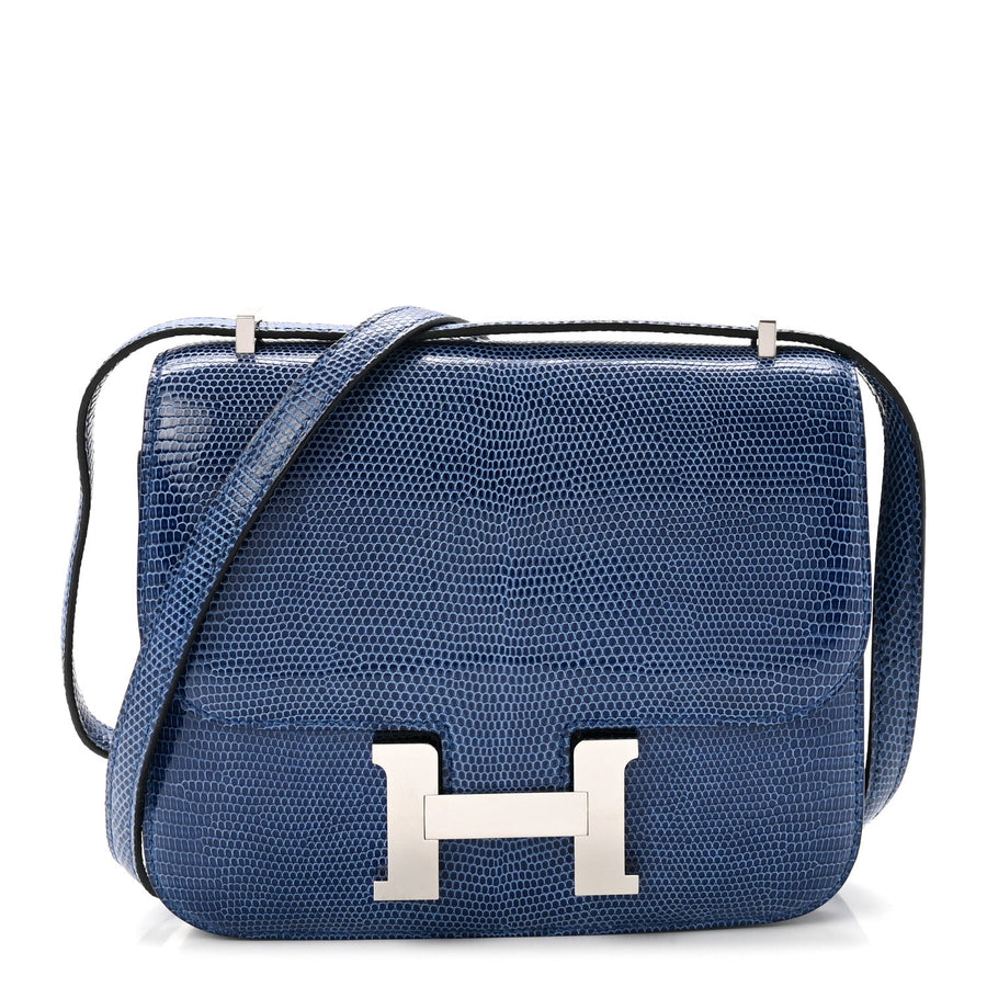 Hermès Lizard Constance 18 Bleu Saphir | PRELOOV
