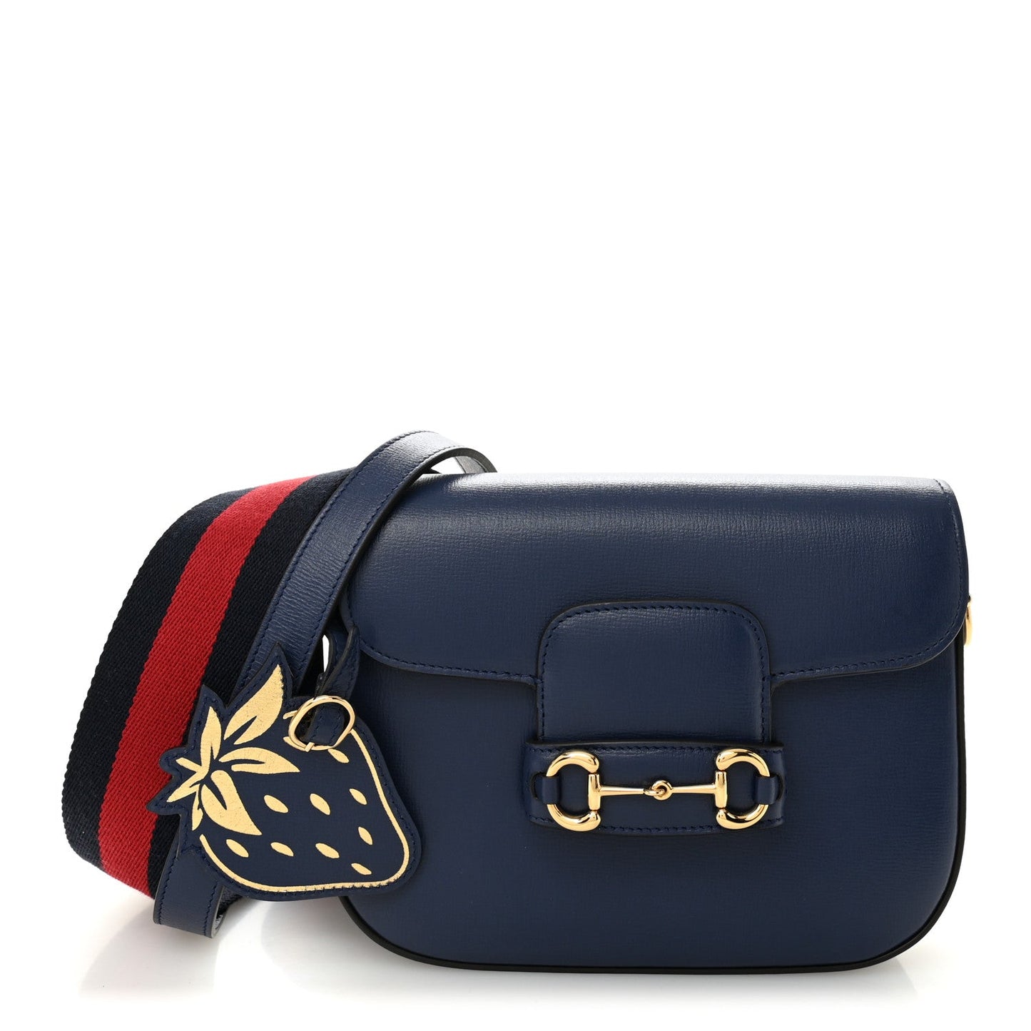 Gucci Horsebit 1955 Mini Shoulder Bag Navy Azalea Calfskin image 1