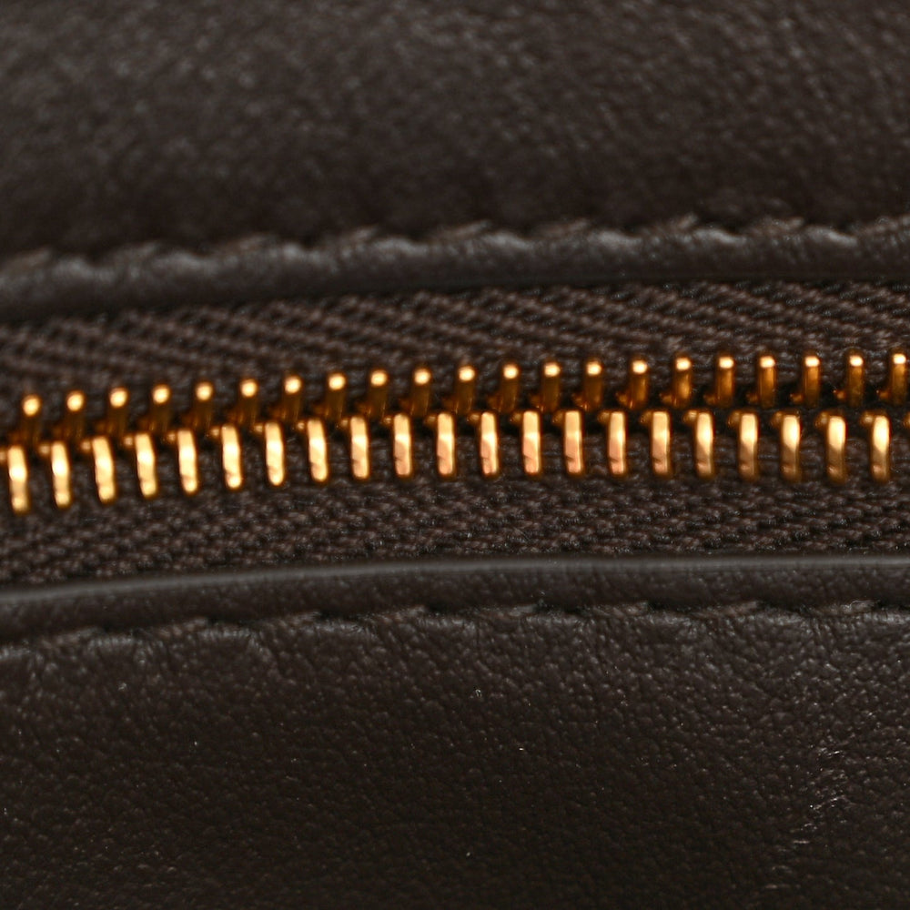 Bottega Veneta Medium Andiamo Shoulder Bag Fondant Dark Brown Suede Intrecciato – PRELOOV