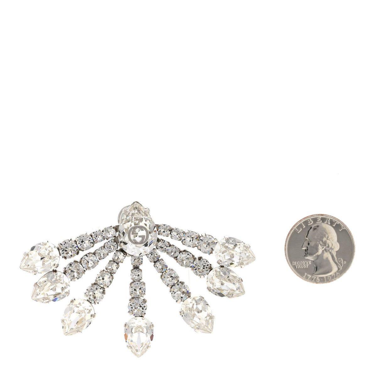 Gucci Crystal Single Earring Silver image 2