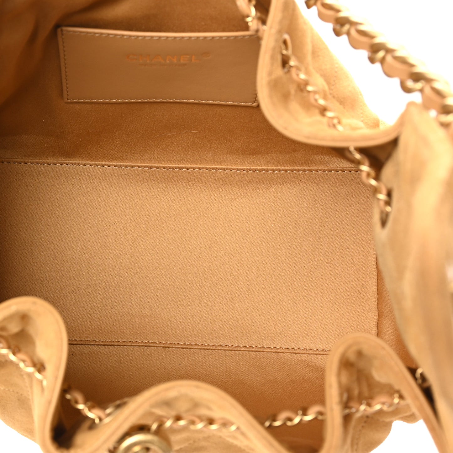 Chanel Suede Quilted Small Chanel 25 Handbag Beige 2026 – PRELOOV