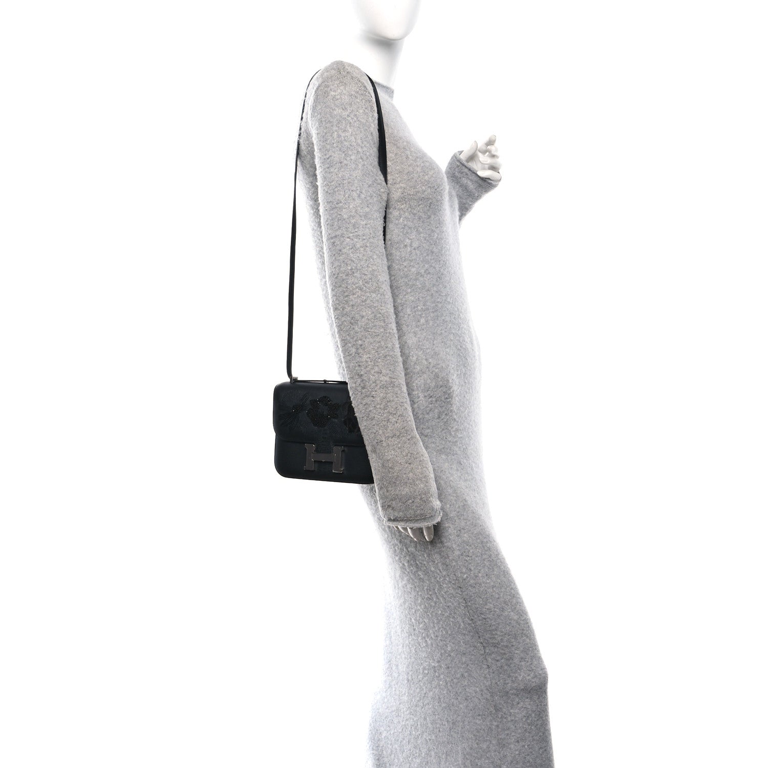 Hermès Swift Dancing Flowers Embroidered Constance 18 Black foto 2