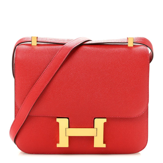 Hermès Epsom Constance 24 Rouge Casaque