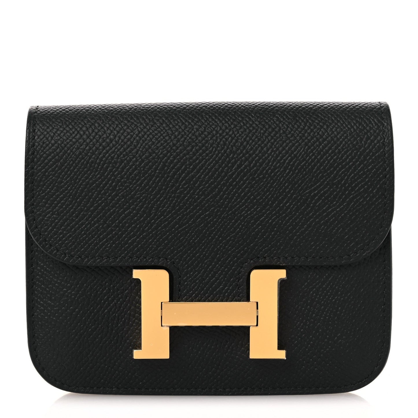 Hermès Constance Slim Wallet Black Epsom - PRELOOV
