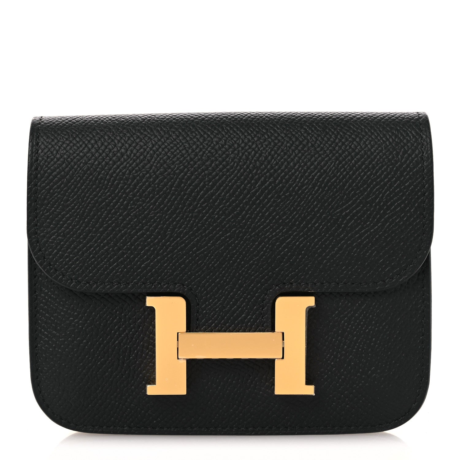 Hermès Constance Slim Wallet Black Epsom - PRELOOV