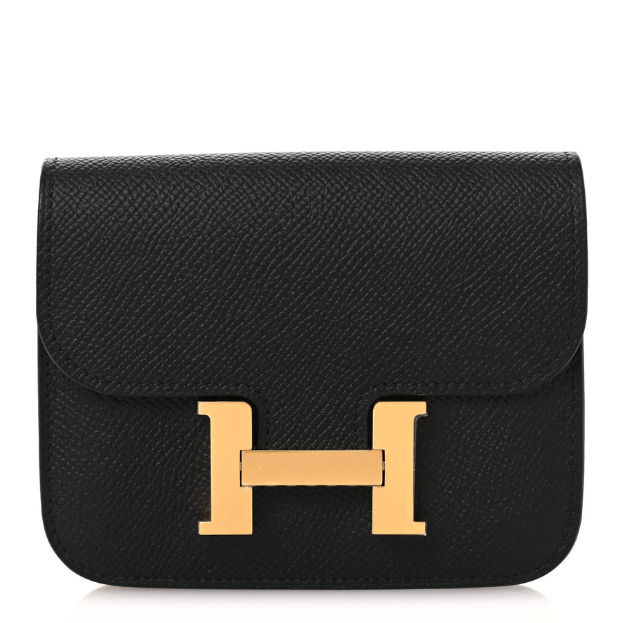 Hermès Epsom Constance Slim Wallet Black 2026 PRELOOV