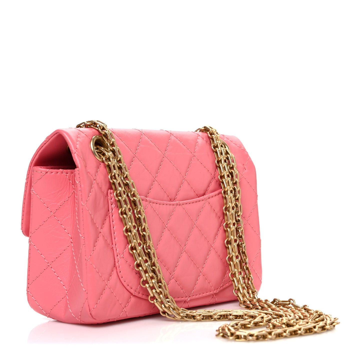 Chanel 2.55 Reissue Mini Flap Bag Pink Aged Calfskin Quilted 2026 image 3 – PRELOOV