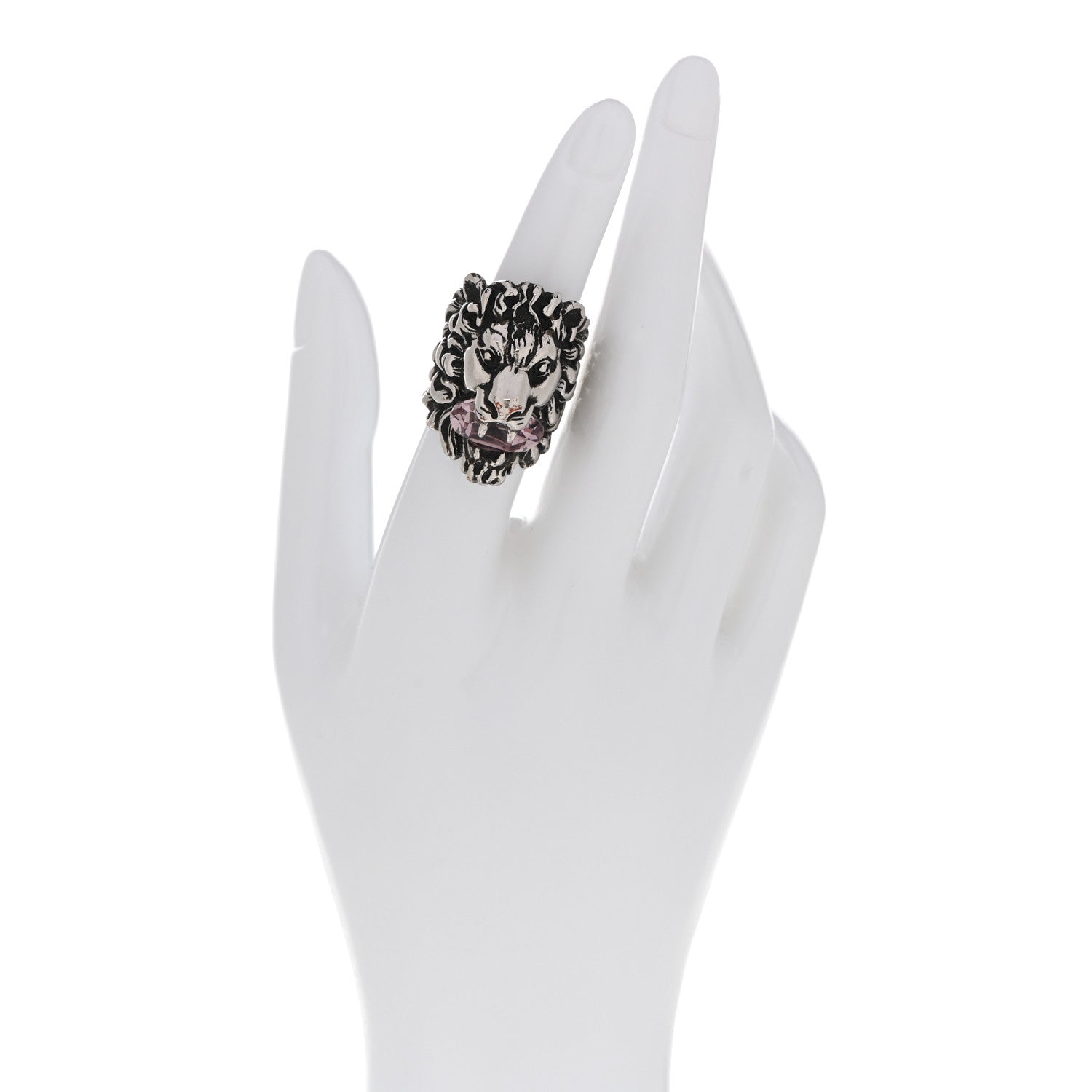 Gucci Lion Head Ring Pink Silver 53 image 2