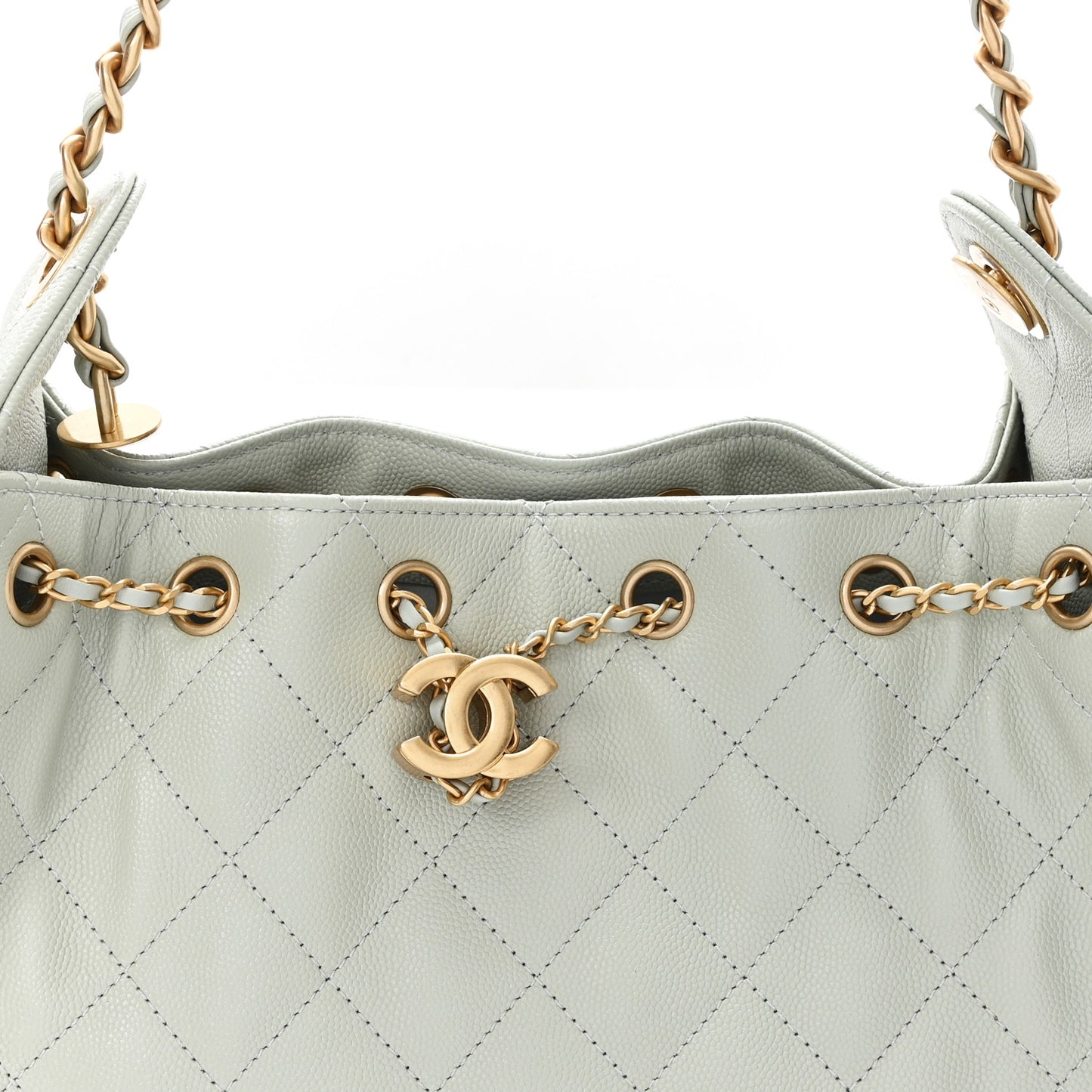 Chanel Caviar Quilted Mini Chanel 25 Handbag Light Green 2026 – PRELOOV