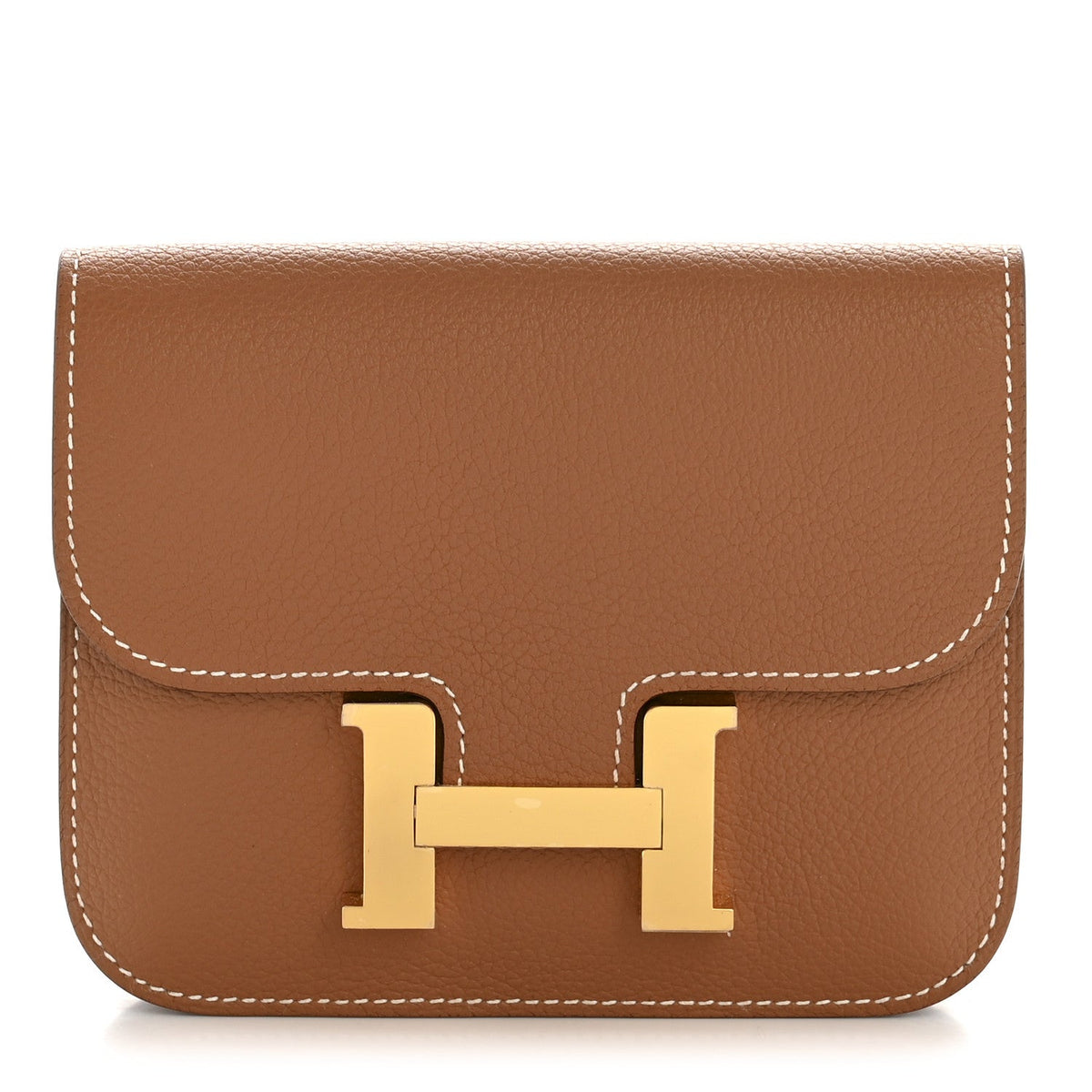 Hermès Constance Slim Wallet Gold Evercolor - PRELOOV
