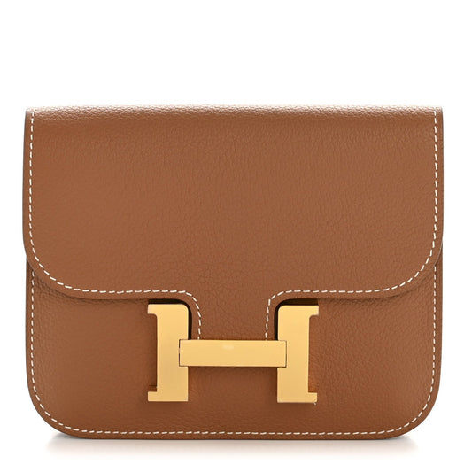 Hermès Constance Slim Wallet Gold Evercolor - PRELOOV