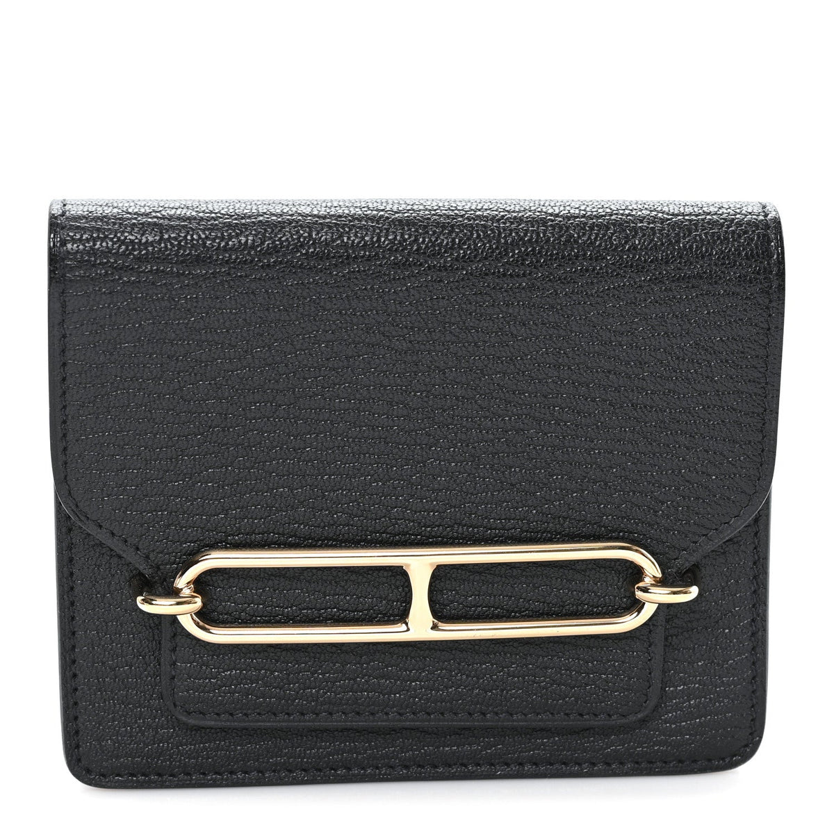 Hermès Roulis Slim Wallet Black Chèvre, Mysore - PRELOOV