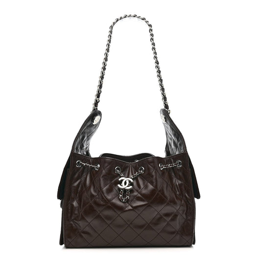 Chanel Caviar Quilted Small Chanel 25 Handbag Dark Brown 2026 – PRELOOV