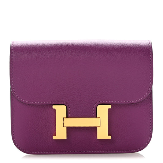 Hermès Constance Slim Wallet Anemone Evercolor - PRELOOV