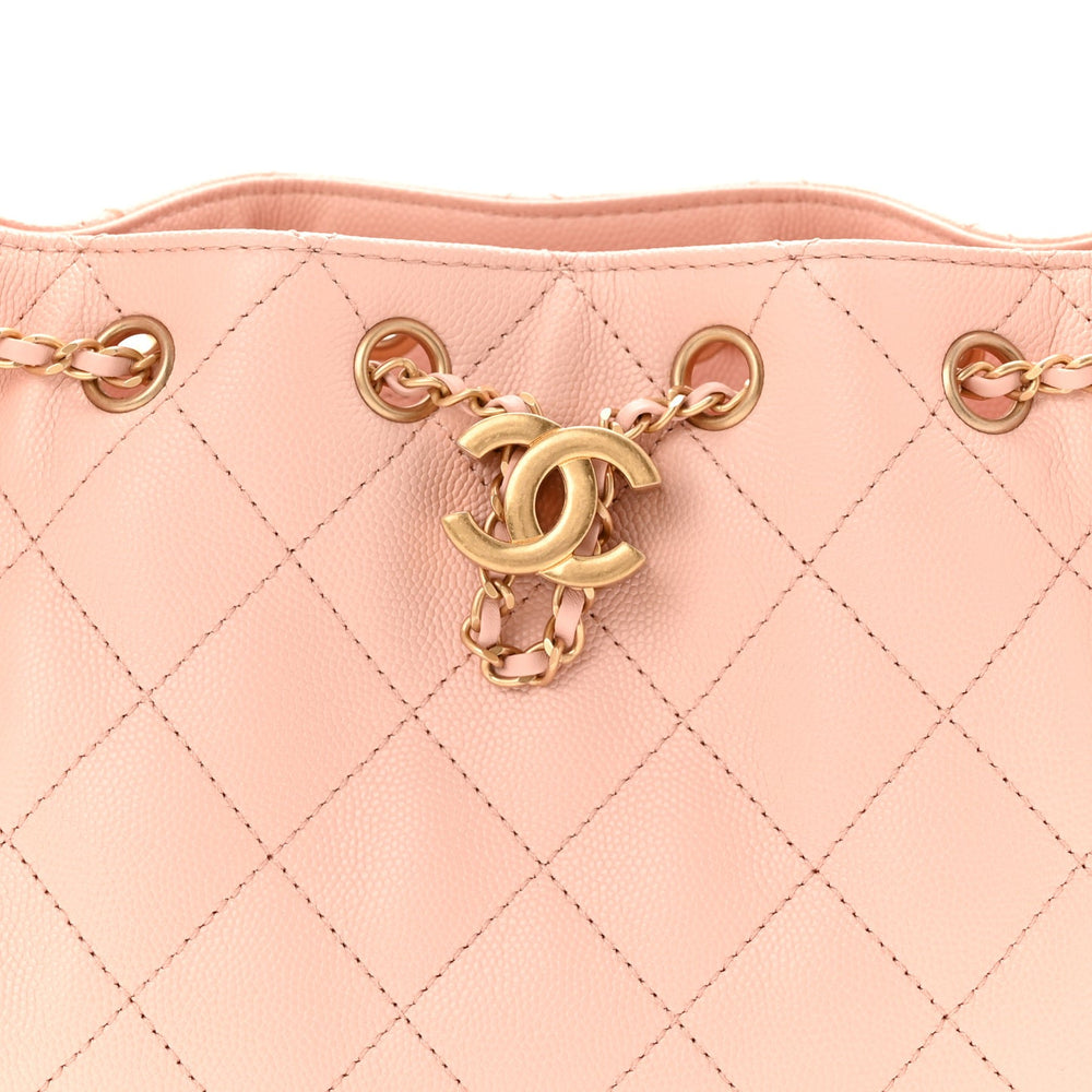 Chanel Caviar Quilted Mini Chanel 25 Handbag Light Pink 2026 – PRELOOV