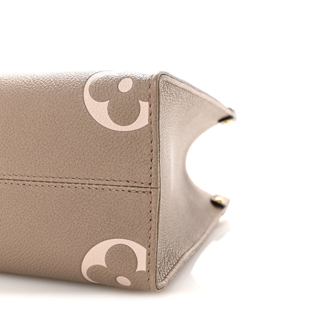 Louis Vuitton Onthego PM Tourterelle Creme Empreinte Monogram Giant image 3
