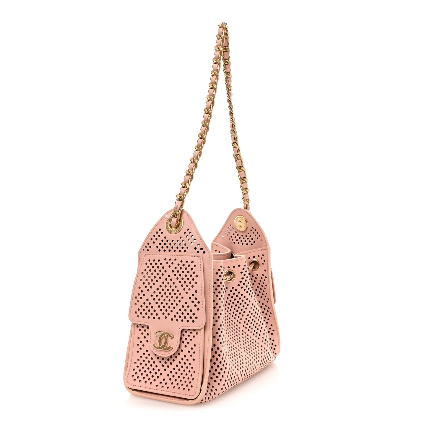 Chanel Perforated Calfskin Quilted Mini Chanel 25 Handbag Light Pink 2026 – PRELOOV