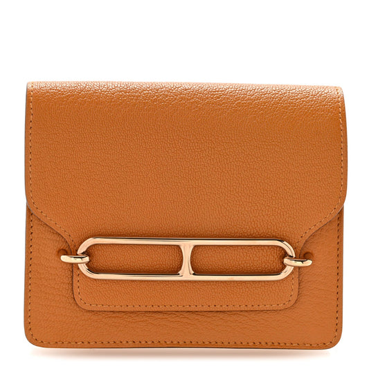 Hermès Roulis Slim Wallet Caramel Chèvre, Mysore - PRELOOV