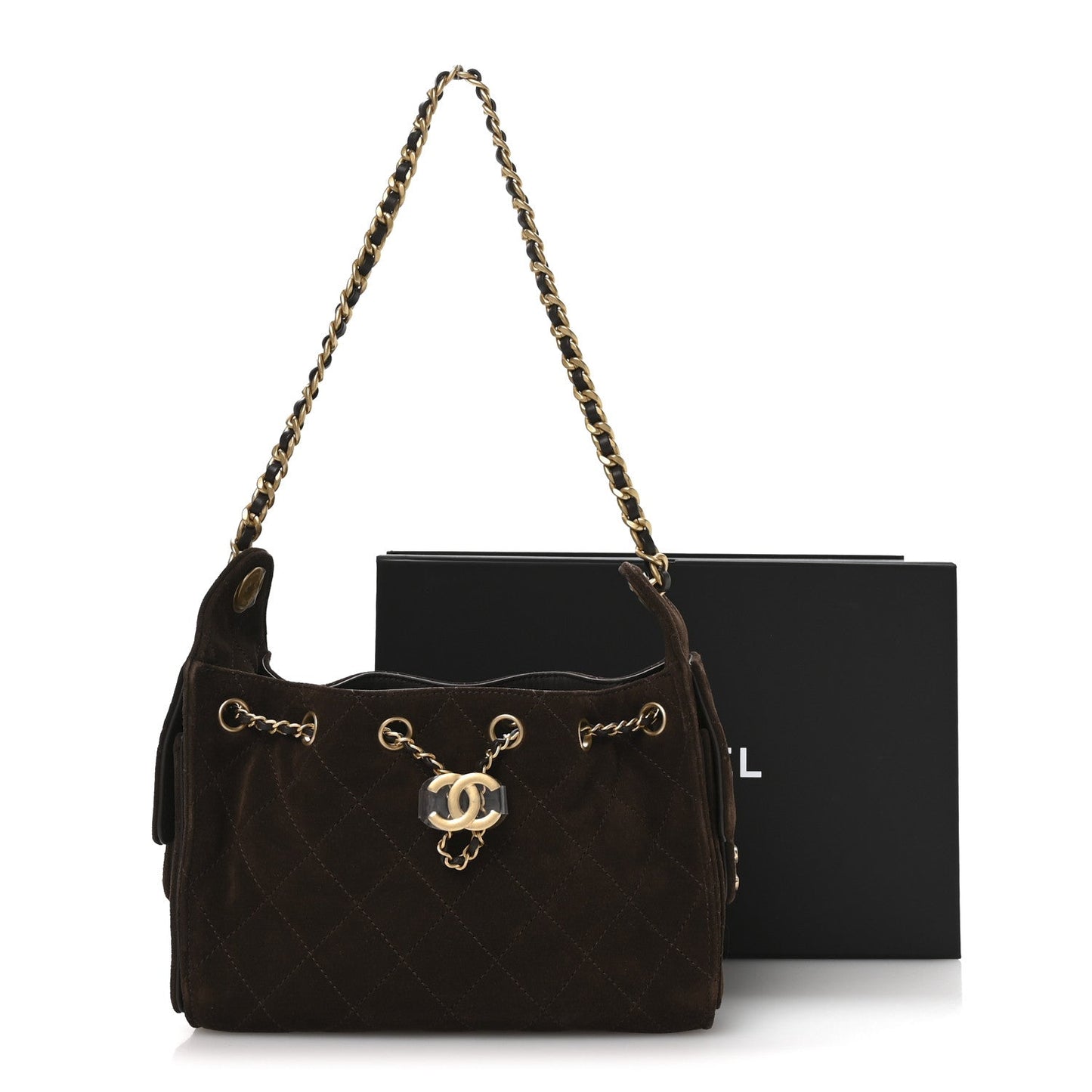 Chanel Suede Quilted Mini Chanel 25 Handbag Dark Brown 2026 – PRELOOV