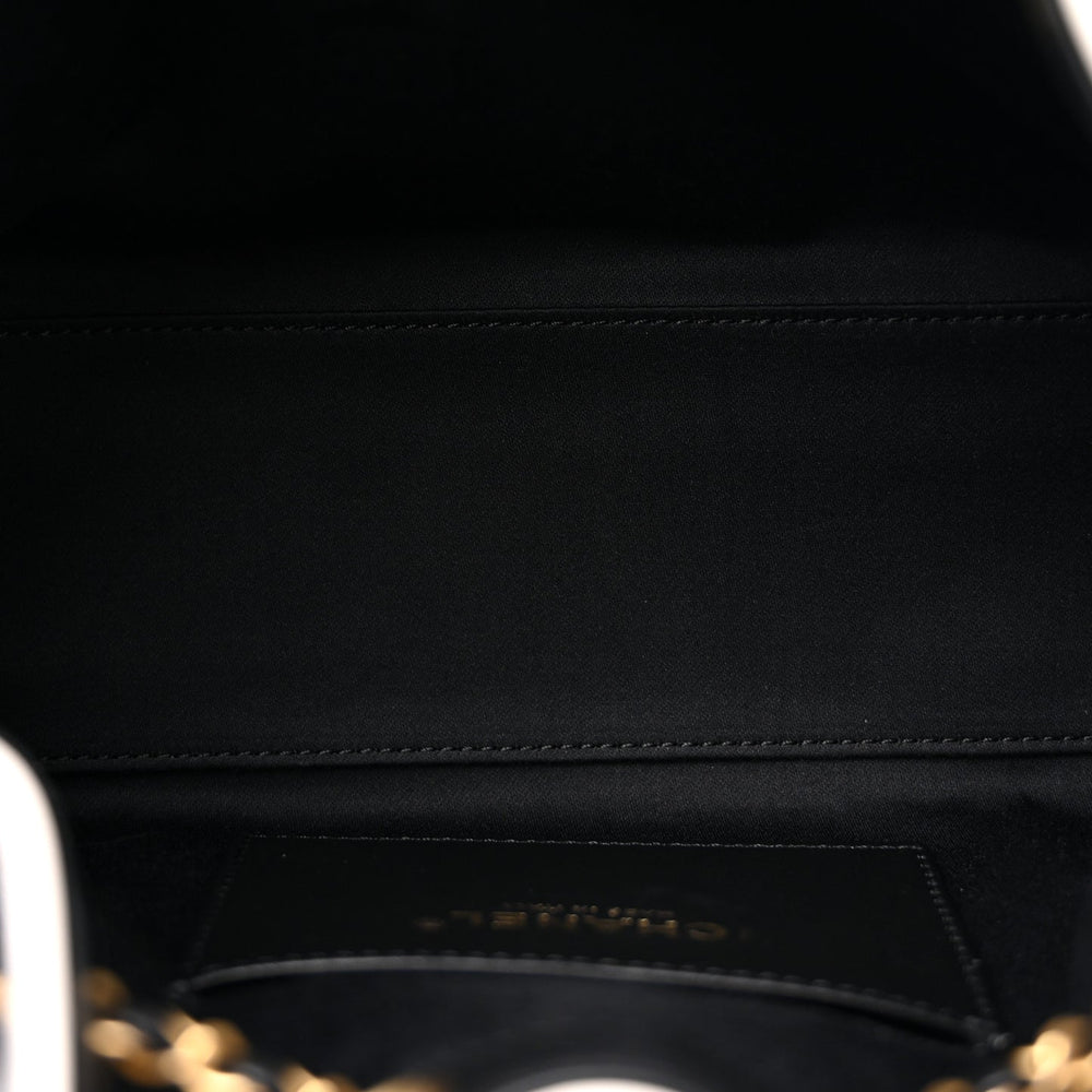 Chanel Braided Raffia Calfskin Mini Chanel 25 Handbag Black White 2026 – PRELOOV