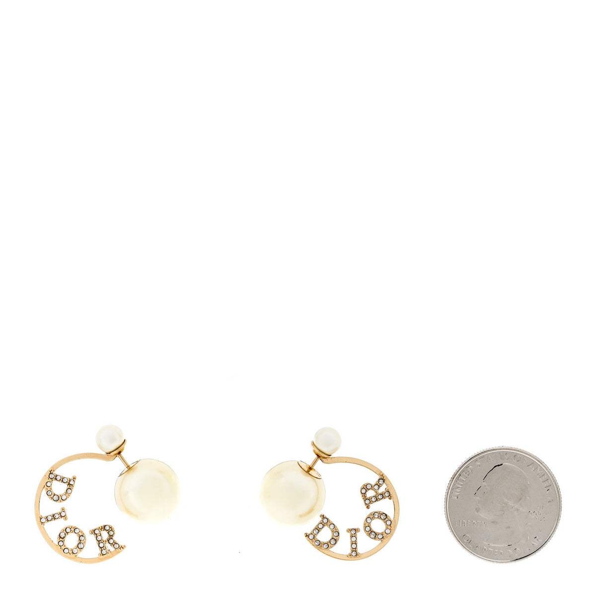 Christian Dior Logo Tribales Earrings Gold image 2