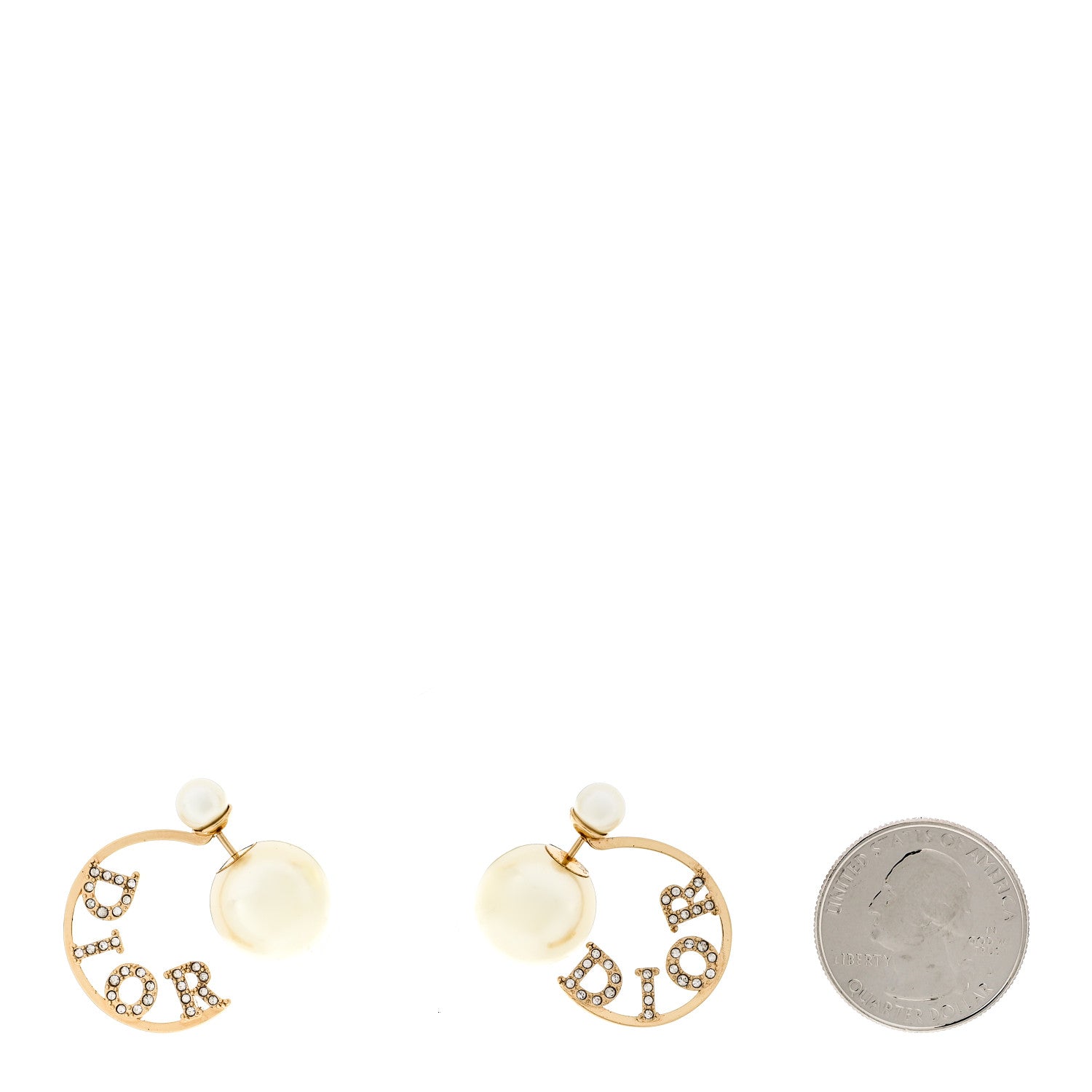Christian Dior Logo Tribales Earrings Gold image 2