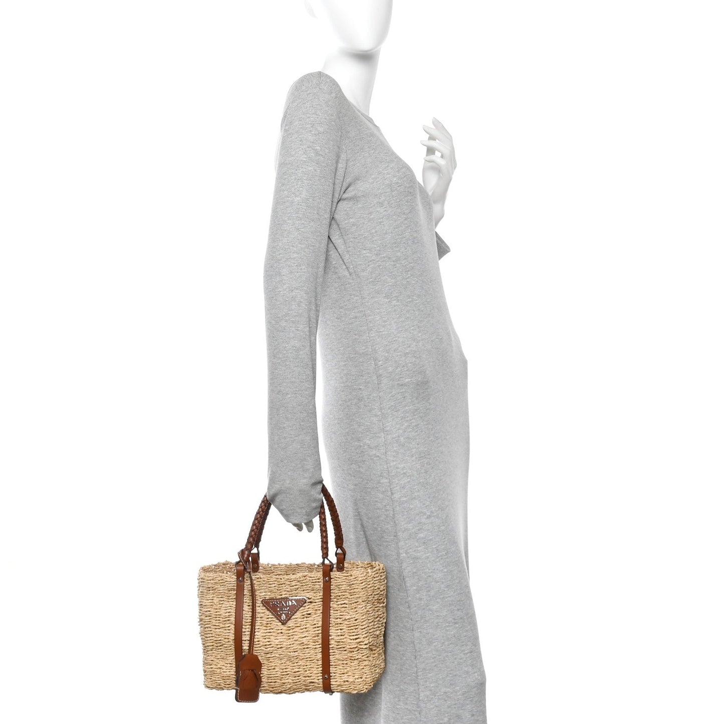 Prada Mais Vitello Tote Naturale Cognac image 2