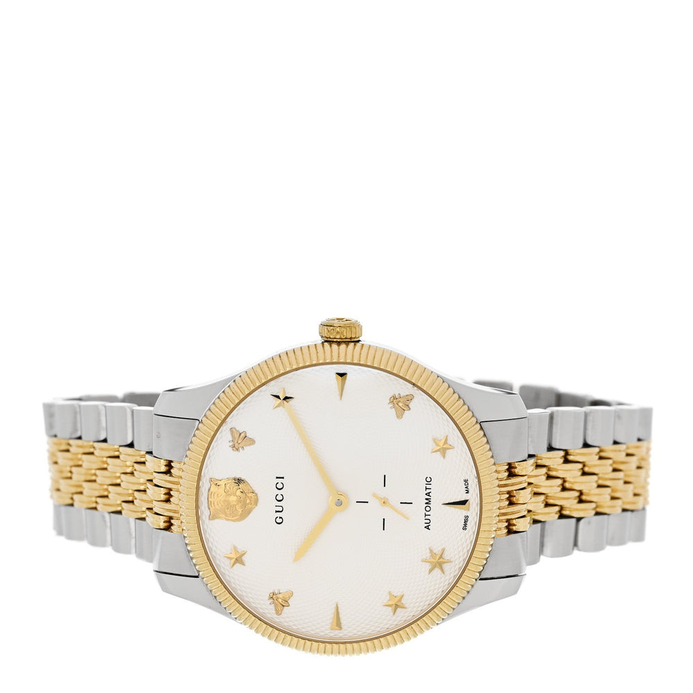 Gucci G-Timeless 40mm Two Tone Charm Automatic Watch image 2