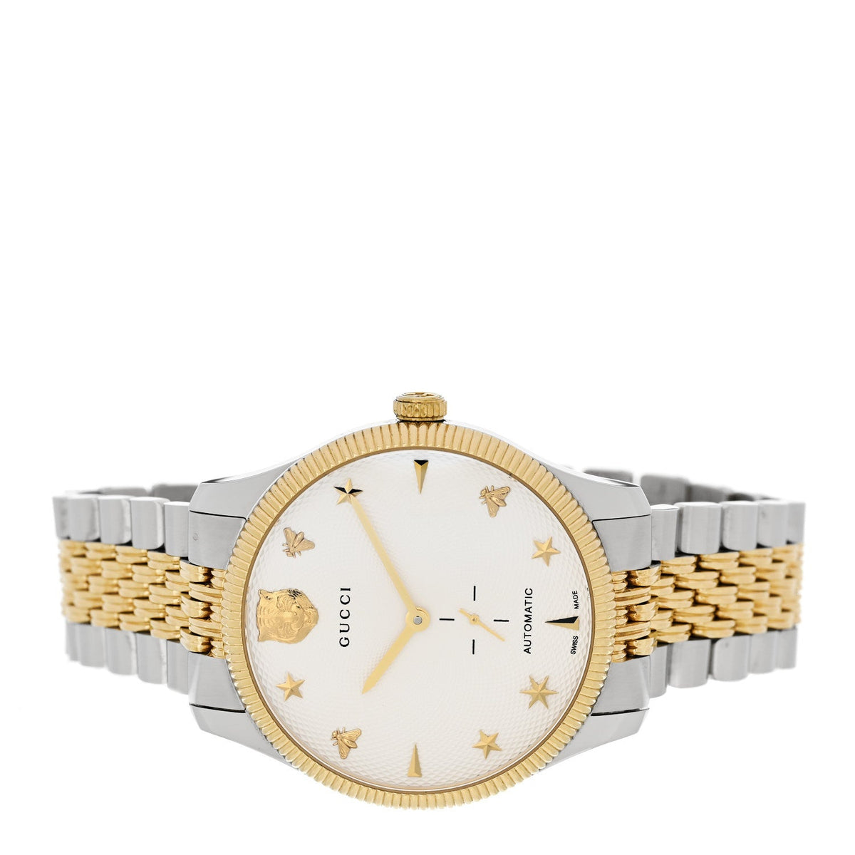 Gucci G-Timeless 40mm Two Tone Charm Automatic Watch image 2