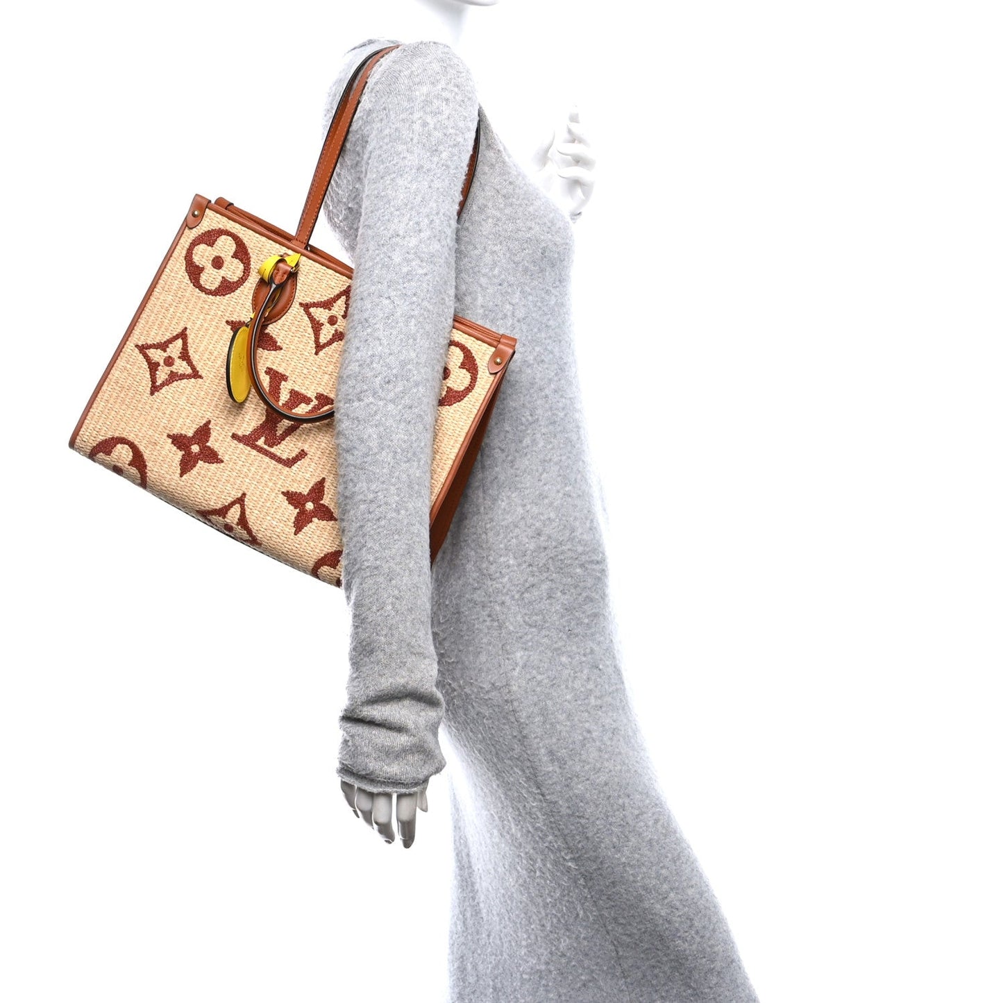 Louis Vuitton Onthego MM Tan Raffia Monogram Giant image 2