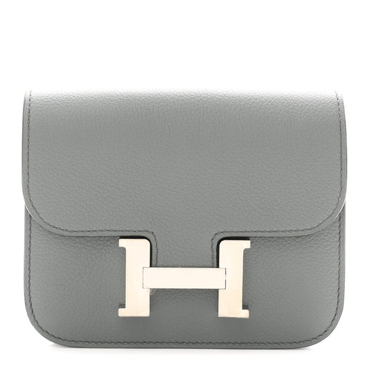 Hermès Constance Slim Wallet Amande Evercolor - PRELOOV