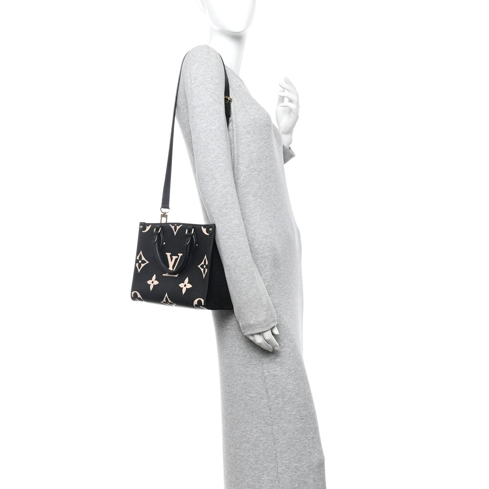 Louis Vuitton Onthego PM Black Beige Empreinte Monogram Giant image 2