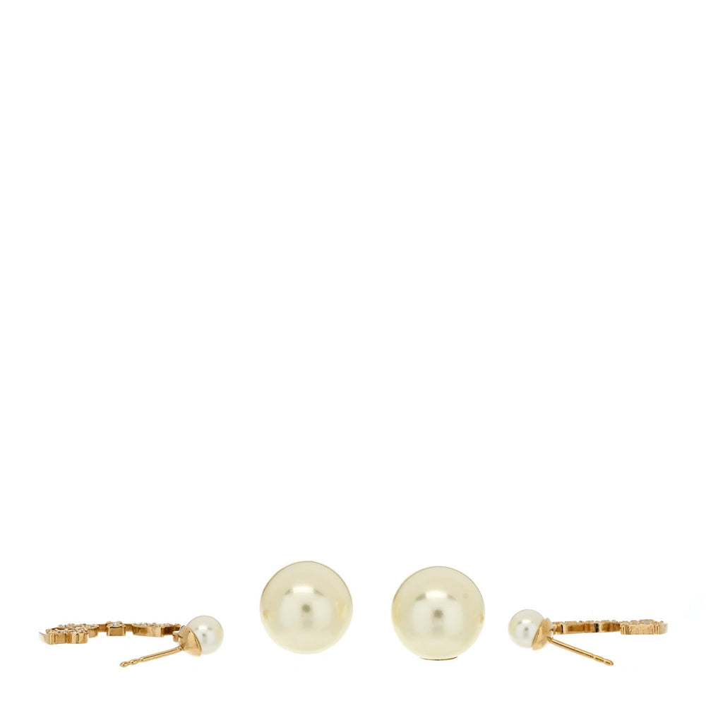 Christian Dior Logo Tribales Earrings Gold image 3