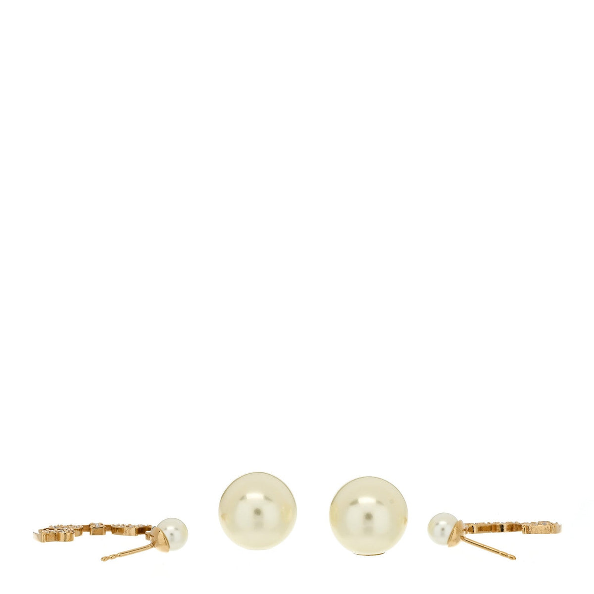Christian Dior Logo Tribales Earrings Gold image 3