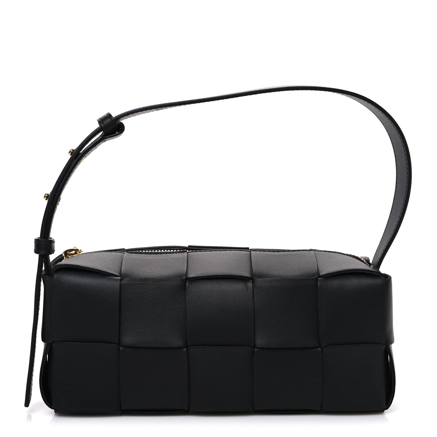 Bottega Veneta Lambskin Maxi Intrecciato Small Brick Cassette Bag Black 2026 PRELOOV foto 1