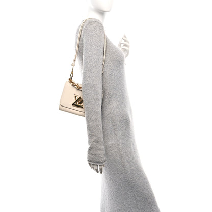 Louis Vuitton Twist Braided Chain Shoulder Bag PM Quartz White Epi image 2