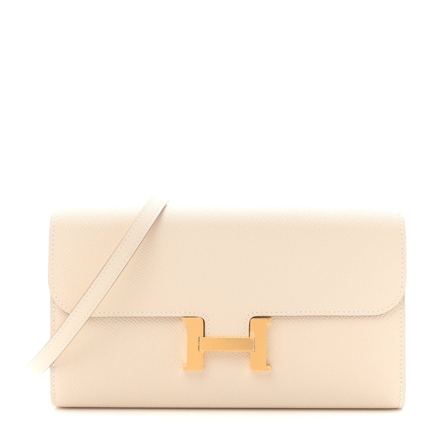Hermès Epsom Constance Long To Go Wallet Craie