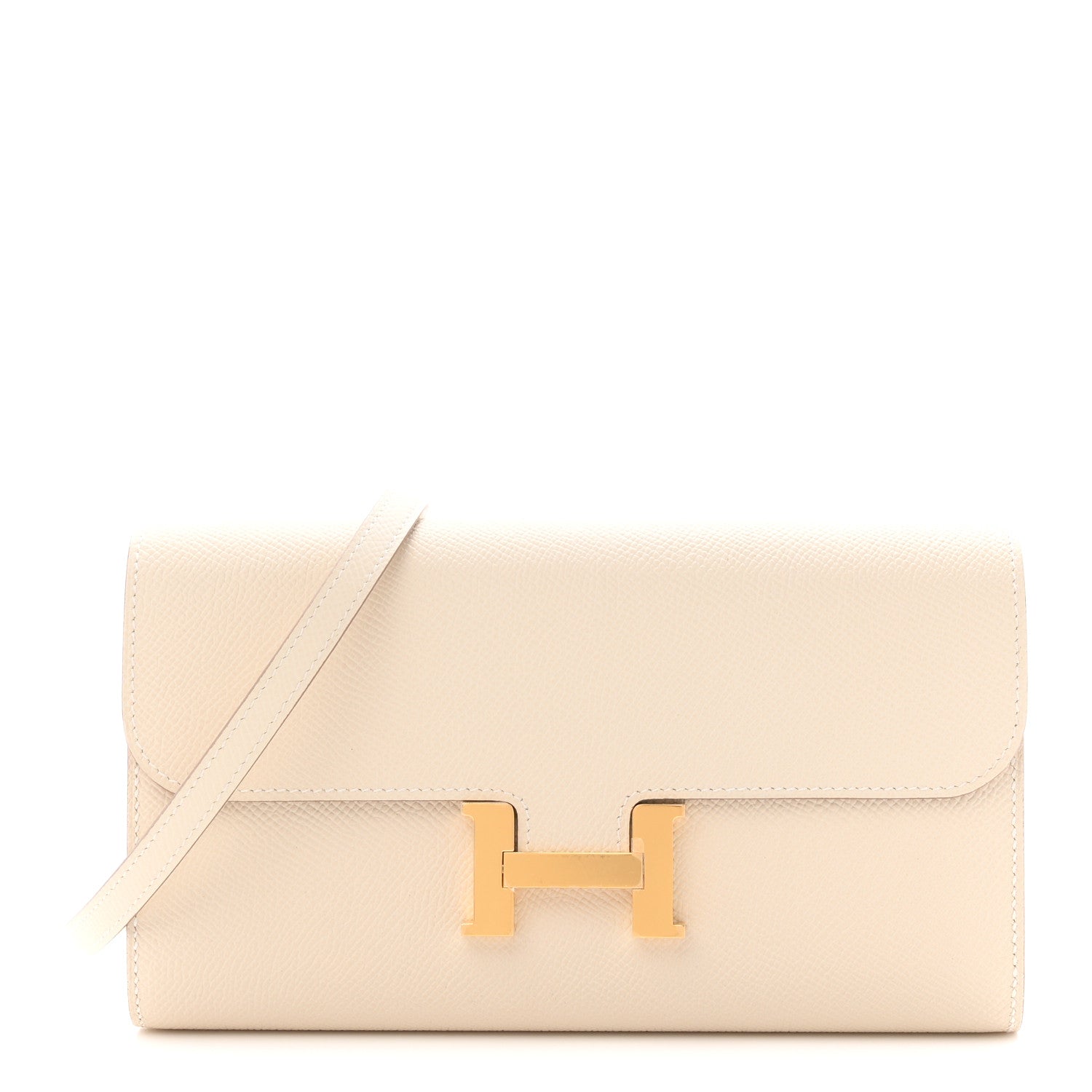 Hermès Epsom Constance Long To Go Wallet Craie